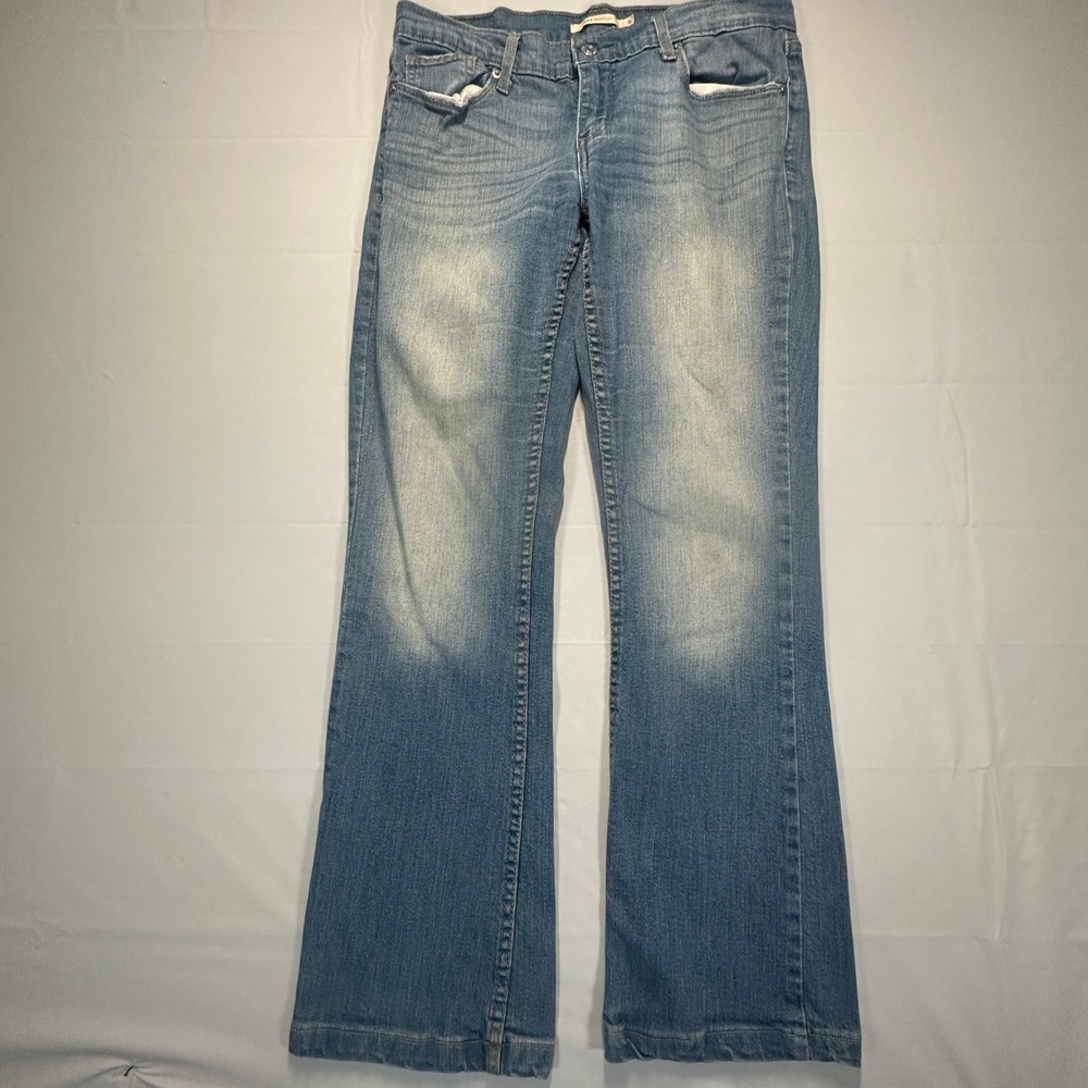 Levis 524 Bootcut Jeans Womens 9M Blue Medium Wash Low Rise Stretch Denim 29x32